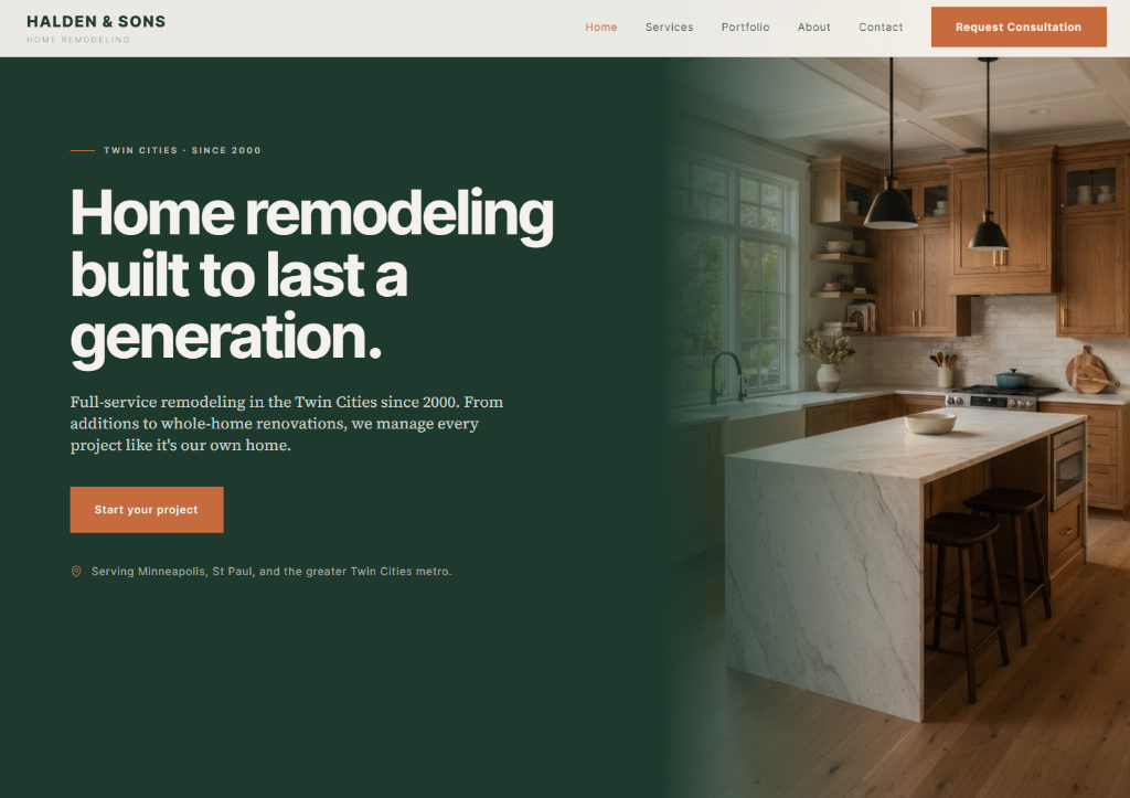 Halden & Sons concept design